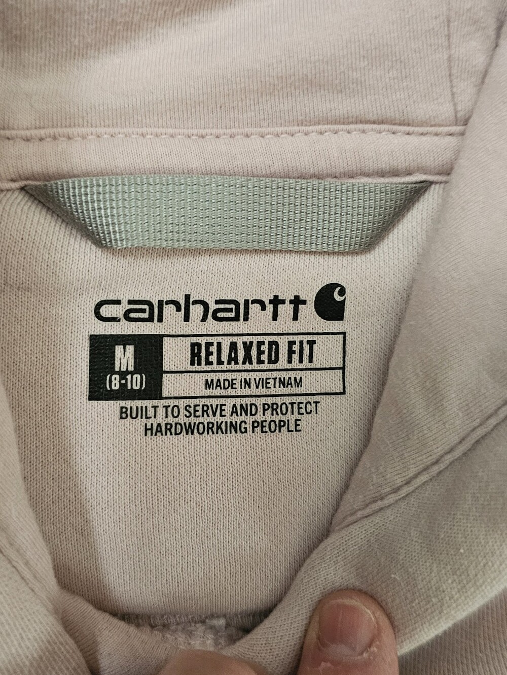 Carhartt Pink Hooded Pullover Sweatshirt - Picture 3 of 6